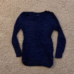 Navy Long Sleeve Maternity Top